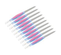 ERINGOGO 10 pièces Nail Files Double-sided Stainless Steel Grinding Rods For Manicure And Pedicure Professional Nail Care Tool