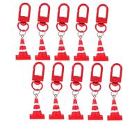 ERINGOGO 10 pièces Porte Clés Pendentif Cône de Signalisation Résine Décoration Suspendue Colorée pour Clés Sacs et Fêtes