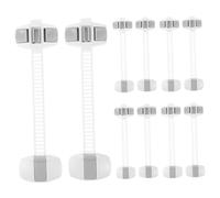 ERINGOGO 10 pièces Sécurité Placard Garçon Fille Verrouillage Multifonction Protecteur Pincement Bloque Porte Armoire Garçon Fille Gris