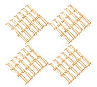 ERINGOGO 100 pièces Clôture Plastique Jaune pour Modèles de Ferme et Écurie Accessoires de Clôture Robustes pour Animaux de Ferme Paddock Jeu Éducatif et Décoration Miniature