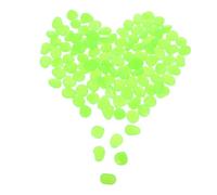 ERINGOGO 100 pièces Galets Phosphorescents Lumineux Verts pour Jardin et Aquarium Décoratifs pour Pots de Fleurs et Aménagement Paysager Résistants et Faciles à Nettoyer