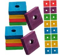 ERINGOGO 100 pièces Jouets à Mâcher Bois pour Perroquets Jouets Copeaux de Bois Colorés Calopsittes Conures Perruches pour Soin Dentaire et Divertissement