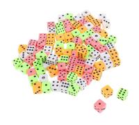 ERINGOGO 100pièces Lot de Mini Dés à Faces De Dés Colorés pour Jeux De Société Mathématiques Et Artisanat