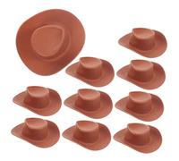 ERINGOGO 10pièces Chapeau Miniature pour Poupée Petits Chapeaux De Décoration Mini Chapeau De Cow-Boy Accessoires De Poupée Décoration De Gâteau
