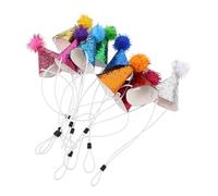ERINGOGO 10pièces Chapeaux Anniversaire pour Chat Et Chien Chapeaux De Fête pour Animaux De Compagnie avec Bandeau Réglable Et Pompons Pailletés Décorations De Fête