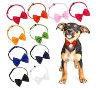 ERINGOGO 10pièces Collier pour Animaux avec Noeud Ajustable De Bows pour Chiens Et Accessoires Stylés pour Chiots Et Décorations Élégantes Vivid Coloris