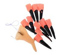 ERINGOGO 11 Pièces Masque de avec Faux Nez Long et Ongles Noirs pour Halloween Cosplay Accessoires de Fête Décoration Zombie Mascarade