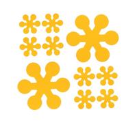 ERINGOGO 12 Pièces Autocollants Antidérapants Poignées De Décalcomanies De Porte De Stickers Muraux De Bain Décalcomanies De Bain Stickers Demain Yellow