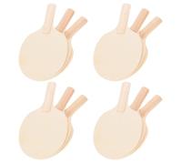 ERINGOGO 12 Pièces DIY Wooden Paddle Set Unpainted Blank Table Tennis Pickleball Rackets Authentic Wood Paddles for Indoor Outdoor Play Crafting Painting and Custom Training