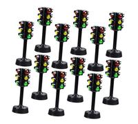 ERINGOGO 12 pièces Éducatif Feu de Circulation Modèle Signalisation Routière pour Garçon Fille Apprentissage Sécurité Routière Développement Cognitif