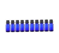 ERINGOGO 12 pièces Flacons Vides Bleu pour Huiles Essentielles avec Bouchon Large et Orifice Goutte à Goutte Flacons de Voyage Rechargeables pour Parfum et Aromathérapie