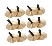 ERINGOGO 12 Pièces Lot de Cymbales à Doigt Cuivre pour Garçon Fille Instrument de Percussion Clair et Vibrant Adapté à Léveil Musical et Aux Fêtes