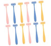 ERINGOGO 12 Pièces Rasoirs à Poils Épilateur Manuel Portable pour Jambes et Aisselles Jaune Rose et Bleu