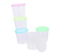 ERINGOGO 12 Pièces Transparent Flower Arrangement Cups Plastic Betta Fish Farming Jellyfish Cups Multifunctional Containers for Home Décor and Aquatic Use Couleur