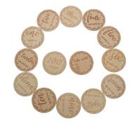 ERINGOGO 12pièces Cartes De Croissance Bois Pour Garçon Fille De Accessoires Photo Mensuels Pour Capturer Les Moments Précieux De Votre Garçon Fille