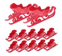 ERINGOGO 12pièces Décoration Traîneau Miniature du Père Noël Rouge Ornement De Fête De Bureau Et Accessoire Photo pour Noël