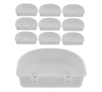 ERINGOGO 15 Pièces Gamelles Suspendues pour Animaux Polyvalentes Bols Eau et Nourriture Ajustables pour Cage Chenil Convient Chiots Chats Lapins et Petits Animaux Couleur Grise