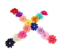 ERINGOGO 15 pièces Lot Fleurs Chiffon pour Colliers Chiens et Chats Décorations Légères avec Cristaux et Perles Accessoires Festifs pour Petits Chiots et Félins