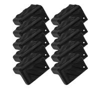 ERINGOGO 16pcs Protections d'angle en Plastique Noir pour Meubles et Enceintes, Installation Stable et Pratique, Style Antique pour Protection Enveloppante des Coins