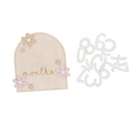 ERINGOGO 1ensemble Cartes Bois Pour Annonce De Naissance De Signes De Mensuels Né Accessoires Photo Charmants Avec Motif Floral Bois Naturel