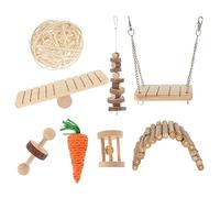 ERINGOGO 1ensemble Set De Jouets pour Hamsters Ensemble Balançoire Toboggan Et Balles à Mâcher Accessoires Amusants pour Animaux De Compagnie Et Éveil Mental