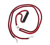 ERINGOGO 1pièce Laisse à Chien Tressée avec Double Tête Corde De Traction Extérieure pour Animaux De Compagnie Rouge Et Noir