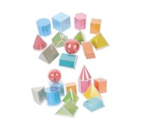 ERINGOGO 2 Ensembles Blocs Géométriques Transparants pour École Élémentaire Modèles Solides Démontables pour Manipulation et Apprentissage des Formes de Matériel Pédagogique Géométrie