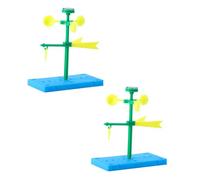 ERINGOGO 2 Ensembles DIY Wind Vane Plastic Scientific Toy for Éducatif Scientifique Plastique à Assembler pour Garçon Fille Ans Développement des Compétences Observation et Analyse