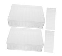 ERINGOGO 2 Ensembles Eaux de rangement des nails Conteneur de stockage de bijoux porte- stockage de perles de diamant conteneur d'ongles Plastique Transparent