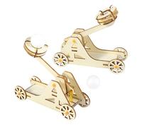 ERINGOGO 2 Ensembles Kit DIY Bois Modèle Trebuchet Éducatif Stem pour Expériences de Physique Projet Scientifique et Apprentissage de Histoire Portable et Authentique