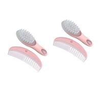 ERINGOGO 2 Ensembles Peigne Infantile Trucs De Bébé Brosse à Cheveux Pour Bébés Filles Peigne Bébé Nouveau-né Brosse à Cheveux Pour Tout-petits Shampoing Cuir Chevelu Masseur Trousse Rose