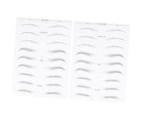 ERINGOGO 2 Feuilles Autocollants Sourcils Simulation Poils Imperméables Maquillage Sourcils Femmes Kit Pratique pour Modeler Forme Unique
