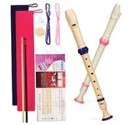 ERINGOGO 2 Pièces à Bec Soprano Plastique Sûr Instrument pour Débutants avec Clair Lot de Couleurs Rose et Bleu Facile à Jouer et Polyvalent