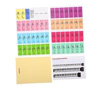 ERINGOGO 2 pièces Autocollants Piano Clavier Décalques Introduction Piano Colorés Stickers Pratiques Sans Résidu pour Apprentissage Rapide
