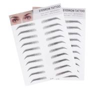 ERINGOGO 2 pièces Autocollants Sourcils Imitation Lot de Sourcils Réalistes Temporaires et Faciles à Utiliser pour Hommes et Femmes Adaptés ou Rares