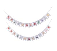ERINGOGO 2 Pièces Bannières Suspendues de Rentrée Scolaire Décorations Festives pour Fête de Retour Classe Accessoires Suspendus et Résistants
