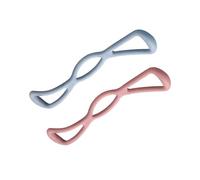 ERINGOGO 2 Pièces Barre de Yoga avec Bande Élastique Résistante Kit de Musculation Compact et Portable pour Étirements et Fitness