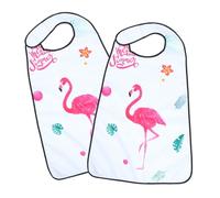 ERINGOGO 2 pièces Bavoir Adulte Imperméable Lot de Protège Vêtements Résistants pour Personnes Âgées Bavoirs Réutilisables pour Repas et Soins Quotidiens