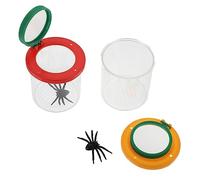 ERINGOGO 2 Pièces Boîte Observation Insectes Loupe Insecte Éducative Double pour Exploration Plein Air et Apprentissage pour Rouge