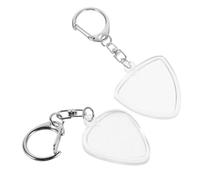 ERINGOGO 2 Pièces Boîte Porte-plectre Guitare Transparente Compacte avec Porte-clés Organiseur Plectrum Suspendu pour Voyage Pratique et Performance