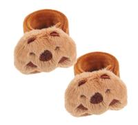 ERINGOGO 2 Pièces Bracelet Slap Capybara Peluche Bracelet Garçon Fille Animaux Accessoire Fête Jungle Bandeau Poignet Doux et Sécurisé pour Garçons et Filles