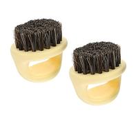 ERINGOGO 2 pièces Brosse Barbe Homme Poils de Sanglier Brosse Coiffante pour Cheveux Courts Nettoyage Doux des Poils Cassés Accessoire Professionnel pour Salon et Usage Maison
