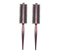 ERINGOGO 2 pièces Brosse Coiffante Ronde Bois Brosse à Cheveux Naturelle Poils de Sanglier Styling Doux et Massage Volumisant et Démêlant pour Coiffure Féminine