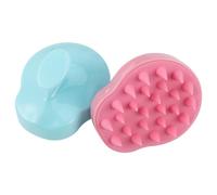 ERINGOGO 2 pièces Brosse Shampooing Silicone pour Massage Nettoyage Profond Pelliculaire Adaptée Types de Cheveux Douce et Rose et Bleu