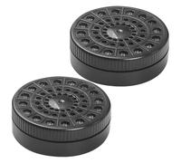 ERINGOGO 2 Pièces Cave à Cigares Pour Cartes Crème Hydratante Pour Cigare Rond Humidificateur Commercial Black