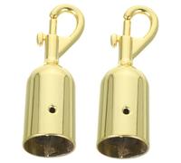 ERINGOGO 2 Pièces Crochet Métallique Double Tête pour Cordon avec Bouchon de Corde Alliage Daluminium Fermeture Automatique pour Barrières de Sécurité et de Foule Lot