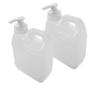 ERINGOGO 2 pièces Distributeurs de Gel Pompe Plastique Réutilisables pour Shampoing Lotion Lessive Liquide Récipients Compacts et Polyvalents pour Salle de Bain Cuisine Voyage