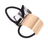 ERINGOGO 2 pièces Élastiques Cheveux Alliage Anneaux Brillants pour Queue de Cheval Accessoires Élégants pour Femmes et Filles Maintien Solide et Design Simple Couleurs Or et Argent