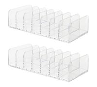 ERINGOGO 2 pièces Étagère de Rangement Cosmétique Transparent Lot de Organisateur Multi Compartiments pour Maquillage pour Pressées et Ombres à Paupières Utilisation à Domicile ou Magasin
