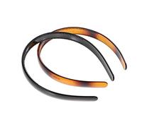 ERINGOGO 2 Pièces Fashion Hair Hoop Large Teeth Hairbands For Women Wide Headbands For Daily Makeup And Washing Durable Chic Hair Accessories And Tortoise Shell